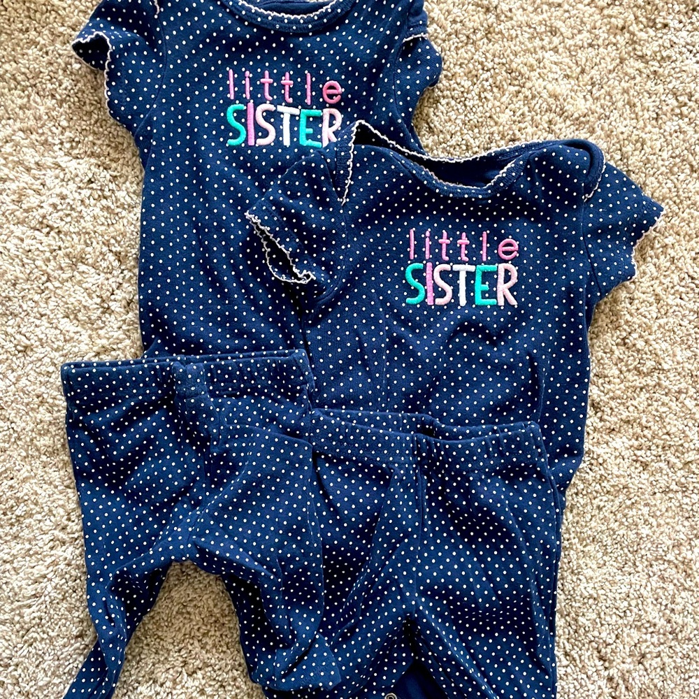 Twin onesies and pant set